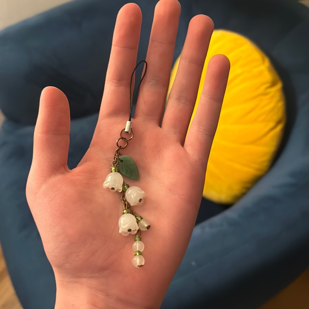 Lilly of the valley phone charm